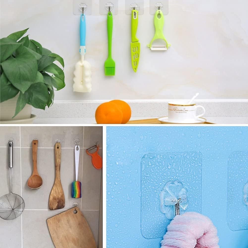 Transparent Adhesive Wall Hooks